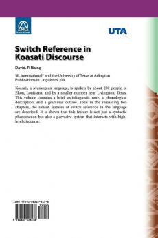 Switch Reference in Koasati Discourse: 109 (Studies in Chinantec Languages)
