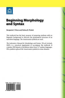 Beginning Morphology and Syntax