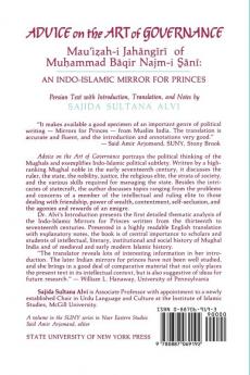 Advice on the Art of Governance (Mau'i?ah-i Jah?ng?r?) of Mu?ammad B?qir Najm-i S??n?