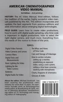 American Cinematographer Video Manual