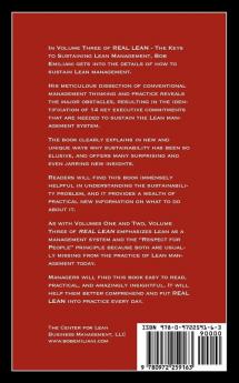 Real Lean: The Keys to Sustaining Lean Management (Volume Three): 3