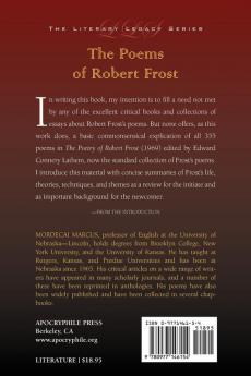 The Poems of Robert Frost: An Explication (Literary Legacy)