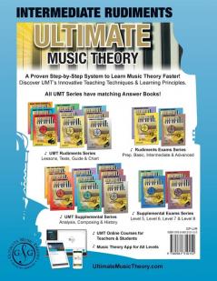 Intermediate Rudiments Workbook - Ultimate Music Theory: Intermediate Music Theory Workbook (Ultimate Music Theory) includes UMT Guide & Chart 12 ... 10 (Ultimate Music Theory Rudiments Books)