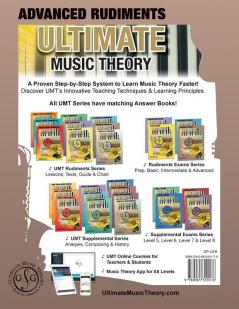 Advanced Rudiments Workbook - Ultimate Music Theory: Advanced Music Theory Workbook (Ultimate Music Theory) includes UMT Guide & Chart 12 ... (Ultimate Music Theory Rudiments Books)