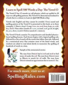 Learn to Spell 500 Words a Day: The Vowel O (vol. 4)
