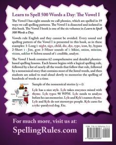 Learn to Spell 500 Words a Day: The Vowel I (vol. 3)