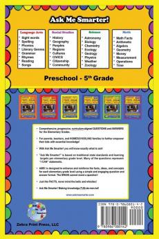 Ask Me Smarter! Language Arts Social Studies Science and Math - Grade 2: Comprehensive Curriculum-aligned Questions and Answers for 2nd Grade: 8