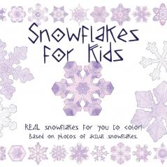 Snowflake for Kids: Real snowflakes for you to color! Based on photos of actual snowflakes.