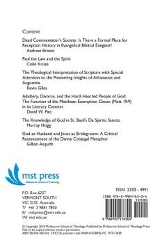 Paradosis Vol. 1: A Journal of Bible and Theology