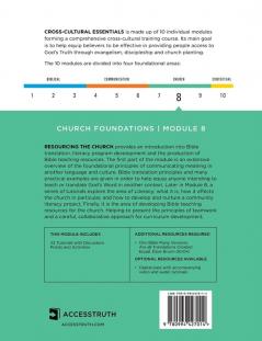 Resourcing the Church: Bible translation literacy and curriculum development: 8 (Cross-Cultural Essentials)