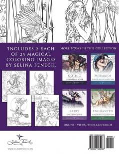 Night Magic - Gothic and Halloween Coloring Book: 10 (Fantasy Coloring by Selina)