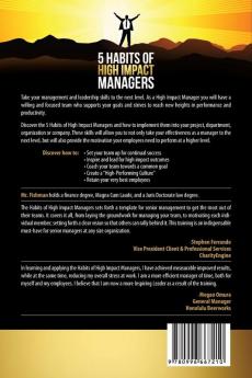 5 Habits of High Impact Managers: Take Your Management and Leadership Skills to the Next Level