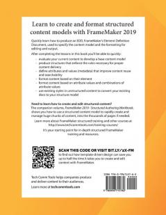 FrameMaker Structured EDD Development Workbook (2019 Edition): Updated for FrameMaker 2019 Release