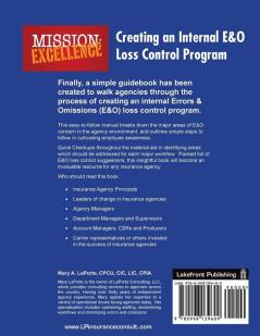 Mission: EXCELLENCE: Creating an Internal E&O Loss Control Program