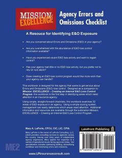 Mission: EXCELLENCE: Agency Errors and Omissions Checklist