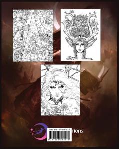 Dark Fantasy Coloring Book: A Coloring Book with Dark Elves Evil and Mysterious Witches (Fantasy Coloring)