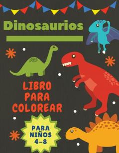 Dinosaurios Libro para colorear para ninos 4-8: Gran regalo para niños y niñas de 4 a 8 años - Tamaño grande 85 x 11"