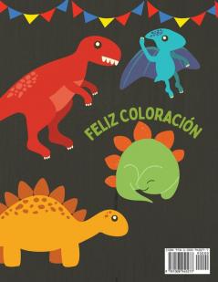 Dinosaurios Libro para colorear para ninos 4-8: Gran regalo para niños y niñas de 4 a 8 años - Tamaño grande 85 x 11"