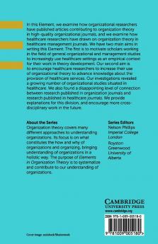 Health Care Research and Organization Theory