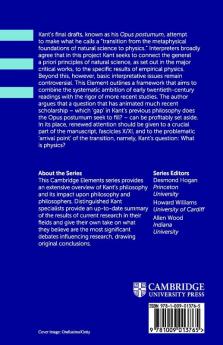 Kant's Late Philosophy of Nature