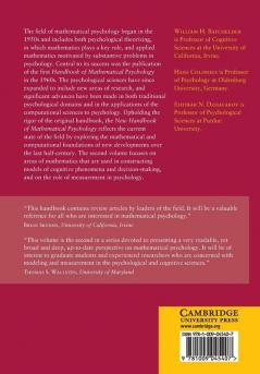 New Handbook of Mathematical Psychology