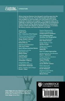 The Cambridge Companion to Contemporary African American Literature