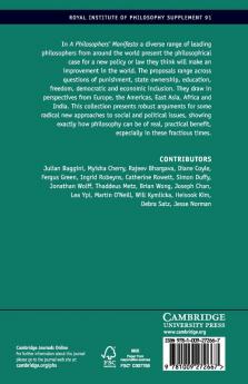 A Philosophers' Manifesto
