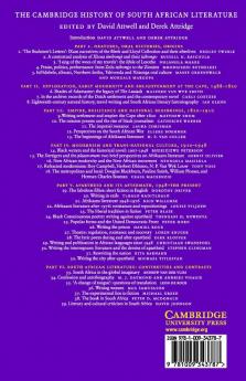The Cambridge History of South African Literature