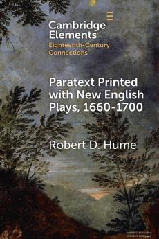 Paratext Printed with New English Plays 1660-1700