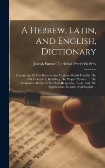 A Hebrew Latin And English Dictionary