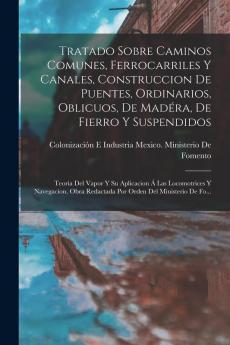 Tratado Sobre Caminos Comunes Ferrocarriles Y Canales Construccion De Puentes Ordinarios Oblicuos De Madéra De Fierro Y Suspendidos