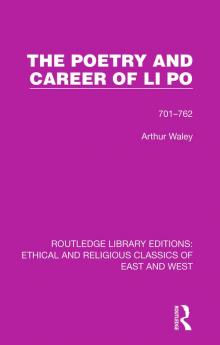 Poetry and Career of Li Po