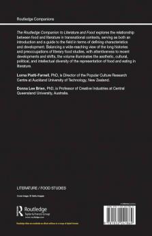 Routledge Companion to Literature and Food