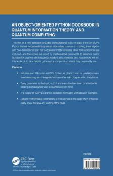 Object-Oriented Python Cookbook in Quantum Information Theory and Quantum Computing