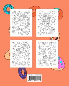 Kawaii Food and French Bulldog Coloring Book: Coloring Book with Food Menu and Funny Dog Dog Lovers Coloring Page