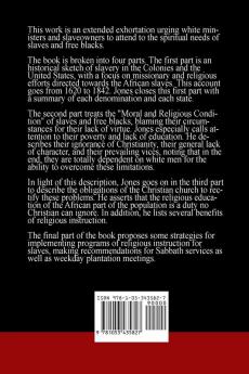 The Religious Instruction of the Negroes in the United States