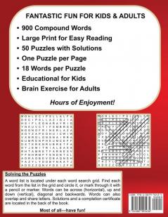 Word Search for Kids & Adults: Featuring Compound Words