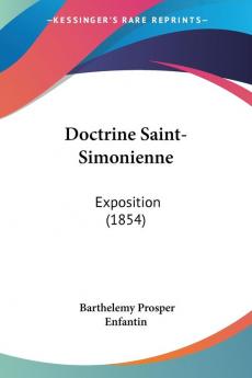 Doctrine Saint-Simonienne: Exposition (1854)