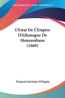 L'Estat De L'Empire D'Allemagne De Monzambane (1669)