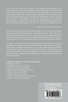 Partial Differential Equations for Probabilists