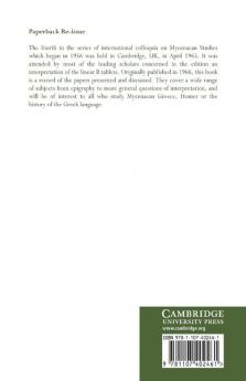 Proceedings of the Cambridge Colloquium on Mycenaean Studies