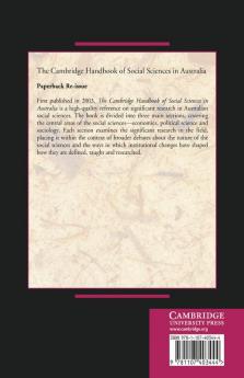The Cambridge Handbook of Social Sciences in Australia