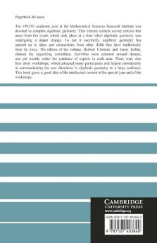 Current Topics in Complex Algebraic Geometry