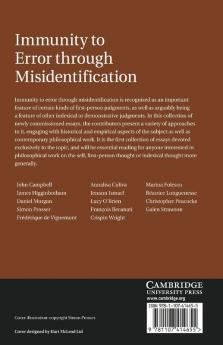 Immunity to Error Through Misidentification