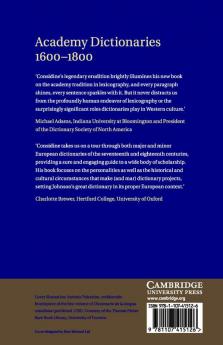 Academy Dictionaries 1600-1800