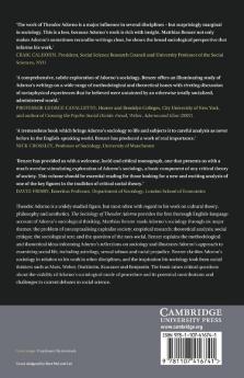 The Sociology of Theodor Adorno