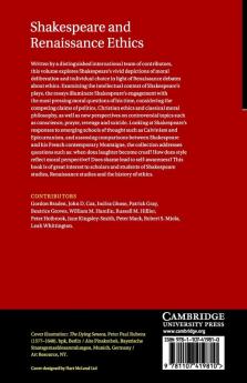Shakespeare and Renaissance Ethics
