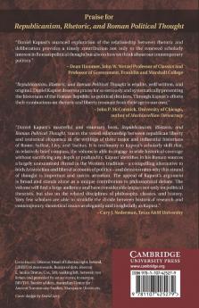 Republicanism Rhetoric and Roman Political Thought