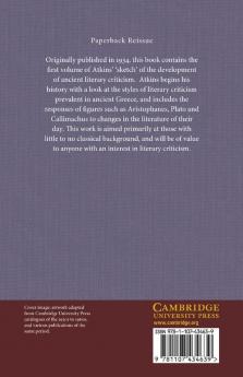 Literary Criticism in Antiquity