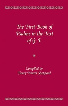 The First Book of Psalms in the Text of G.1.